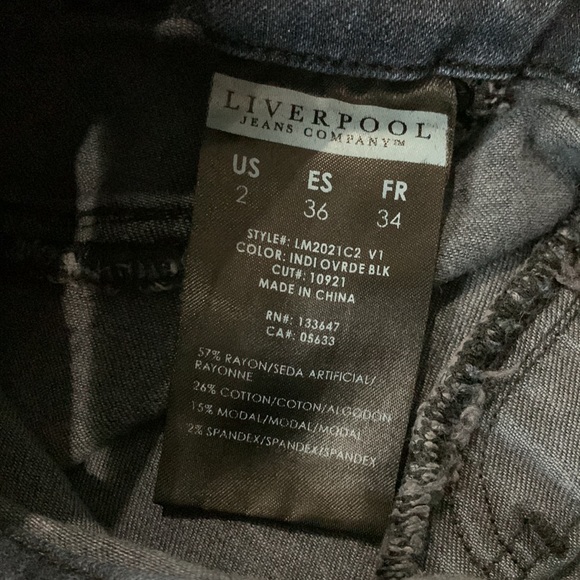 Liverpool Dark Wash Pull On Jeggings Size 8 - Picture 6 of 6